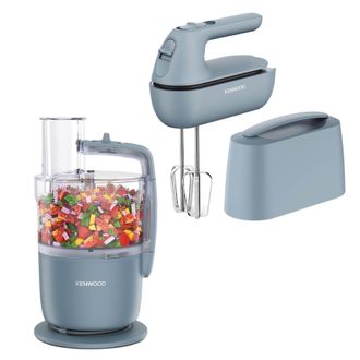 DeLonghi Go Food Processor & Hand Mixer Storm Blue