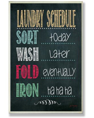 Stupell Industries Laundry Schedule Wall Art
