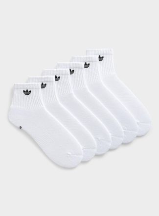 adidas Mens Neutral ribbed ankle socks 6-pack