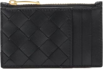 Bottega Veneta Portacarte in pelle con design Intrecciato anni 2021 - Nero