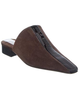 Ferragamo Ferragamo Suede & Patent Mule