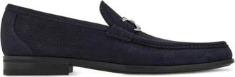 Ferragamo Gancini Bit Loafers - Heren - Loafers - Blauw - 40 EU - Su&egrave;de - Schoenen