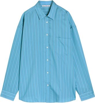 Acne Studios Striped Lyocell-blend Shirt - Blue - 52 (IT52 / XL)