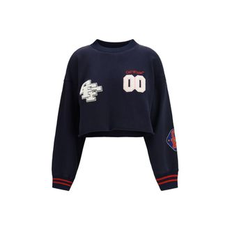Off-white Blue Cotton Womens Sweatshirt