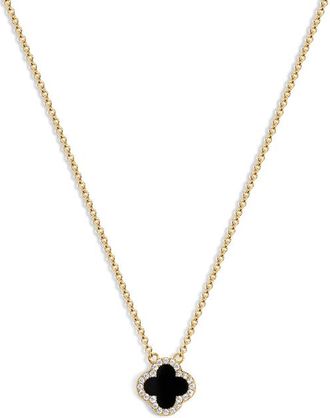Electric Picks Mini Black Icon Clover Necklace at Nordstrom