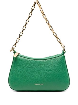 Alexander McQueen Leren shopper met T-bar en kettinghengsel - Groen