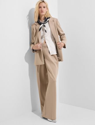 Icone Womens Oversized stretch neoprene Blazer Jacket