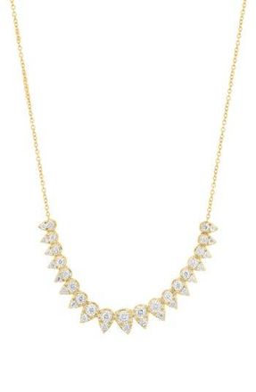 Effy 14K Gold Plated Sterling Silver Lab Grown Diamond Frontal Necklace at Nordstrom Rack, Size 18