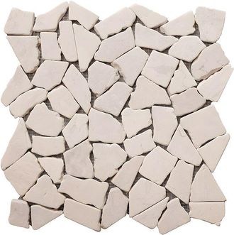 Vente-Unique Mosaico pavimento e parete POESY in marmo naturale - Panna - Pacco da 1m&sup2;