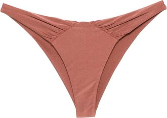 PatBo Slip bikini con ruches - Marrone