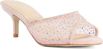 Dune London Womens Ladies Memories - Embellished Mules - Pink - Size UK 4