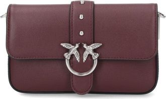 Pinko Burgundy Love Bag Slouchy Leather Bag