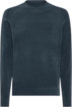 Roberto Ricci Design Zachte fluwelen coltrui - Heren - Coltruien - Blauw - XL - Truien & Vesten