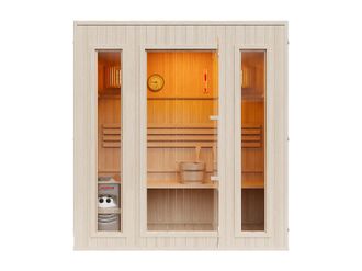 Vente-Unique Sauna Finlandese Con Stufa - 4/5 Posti - L180 X P120 X H190 - Ulvila