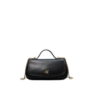 Calvin Klein Tassen, Dames, Zwart, ONE Size, Handtas met kettinghengsels