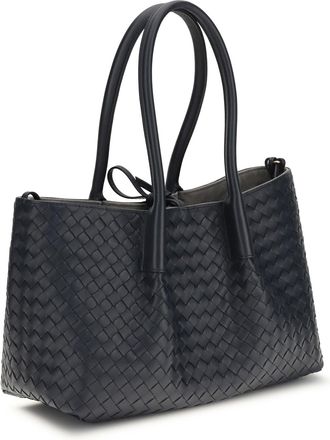 Bottega Veneta Womens Tote Bag Pinacoteca Midnight-Basalt Midnight-Basalt-M B Calf Leather Shoulder Midnight/basalt-m