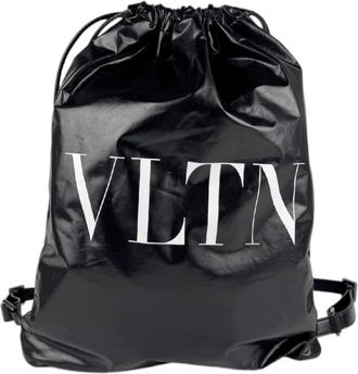 Valentino Garavani Black Leather Backpack (Pre-Owned)