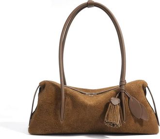 Generic JCVBN Autumn Winter Suede Leather Bag Minimalist Unique Single Shoulder Bag Slouchy Casual Underarm Tote Handbag