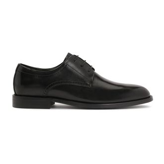 Kazar Zwarte herenschoenen met decoratieve perforatie - Heren - Nette schoenen - Zwart - 46 EU - Leer - Schoenen