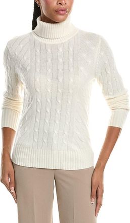 N.Peal N.Peal Cable Roll Neck 100% Cashmere Sweater