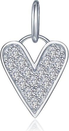 Lafonn Heart Charm Pendant in Silver at Nordstrom