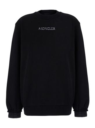 Moncler Black Crew Neck Sweatshirt