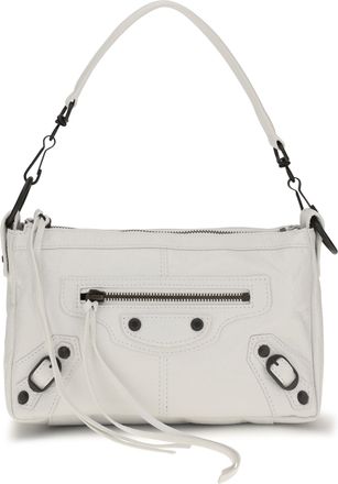 Balenciaga Womens Handbag Le City Moto Mini Optic White Lambskin Handbags Hand Bags