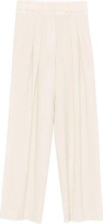 Forte_Forte Wijde broek - Dames - Wijde Broeken - Beige - S - Broeken