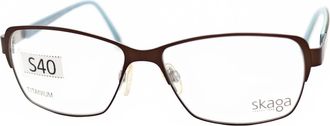 Skaga Womens Karolina Rectangle Eyeglasses In Rose Brown
