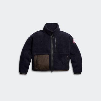 Canada Goose Simcoe Zip Up Fleece Sweater (Women, Nocturne/Terra, XS)