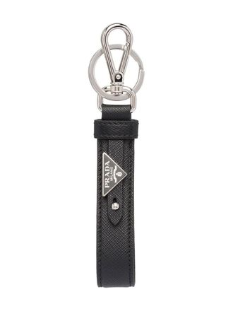 Prada Saffiano Leather Keychain Accessories