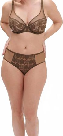 Simone P&eacute;r&egrave;le Amazone Sheer Plunge Bra In Nomad Green