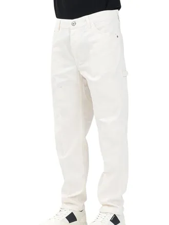Yes London White Cotton Cargo Jeans