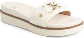 New York & Company Carlyn Platform Wedge Slide Sandal in White at Nordstrom Rack, Size 10