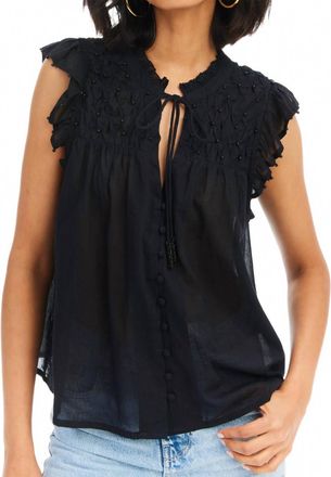 Allison New York Beaded Mckay Top In Black