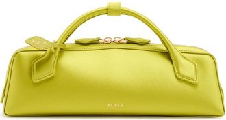 Alaia Le Teckel Satin Clutch - Lime - One Size