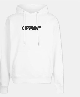 Off-white Mens Embroidered Hooded Neck Long Sleeve Sweatshirt - White/Multi - Size: 34