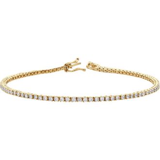 LuvMyJewelry Orelia 2 Ct 10K Gold Lab Grown Tennis Bracelet in 10K Yellow Gold at Nordstrom, Size 7