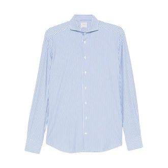 Traiano Rossini Radical Shirt - Heren - Casual Overhemden - Blauw - S - Leer - Overhemden