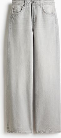 H&M Wide High Jeans - Hellgrau