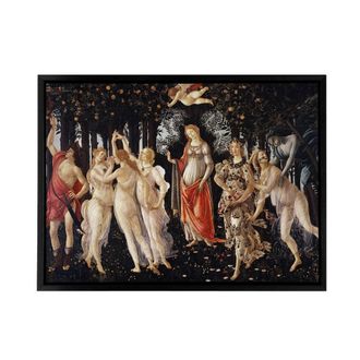 Artery8 Sandro Botticelli Primavera Framed Canvas Wall Art Print | Size: W24 x H32