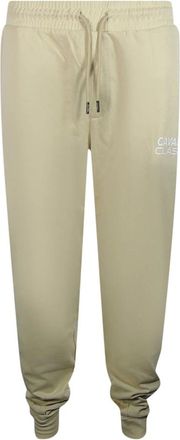 Roberto Cavalli Mens Cavalli Class Bold Logo Beige Sweatpants - Tan - Size: 35/34/32