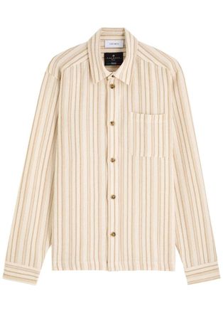 Les Deux Shane Stripe Cotton-blend Shirt - Ecru - XL