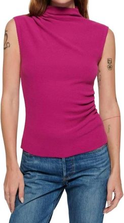 Nation Ltd Arielle Draped Wrap Top In Miss Magenta