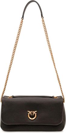 Pinko Click Soft Horizontale Schoudertas - Dames - Schoudertassen - Bruin - ONE Size - Leer - Tassen