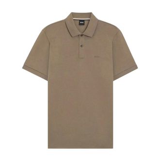 HUGO BOSS Tops, Heren, Bruin, L, Katoen, Polo
