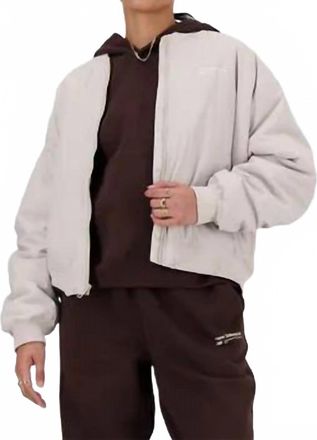 New Balance Woven Bomber Jacket In Graphite