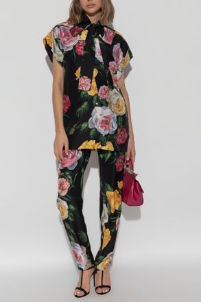 Dolce & Gabbana Shirt With Floral Motif, Womens, Multicolour