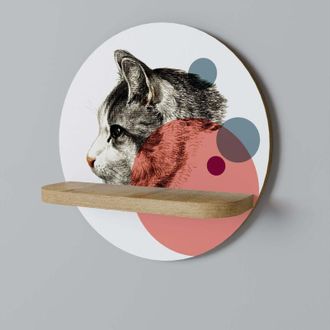 OEM Boceto De Gato Burbuja Estante Redondo