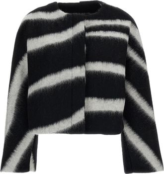 Iri&eacute; Multicolor Striped Cropped Boxy Jacket